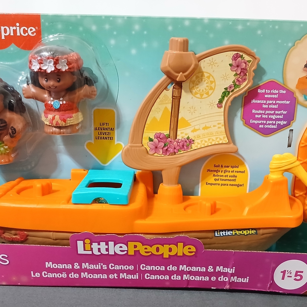 Fisher-Price Little People Disney Princess Moana & Maui's Canoe Playset